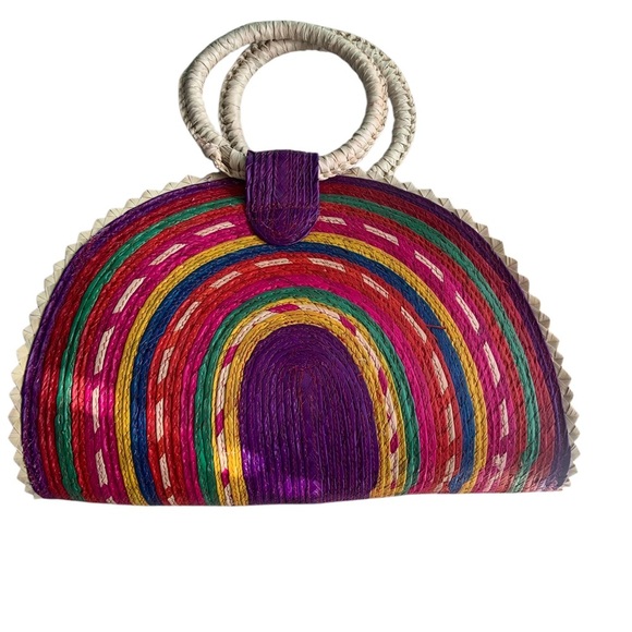 New Colorful Woven Handbag - Picture 3 of 7